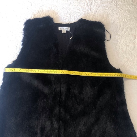 Studio JPR NWT Faux Fur Front Black Vest - XLP - Picture 8 of 9
